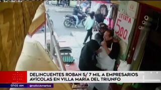 Delincuentes roban S/7 mil a empresarios avícolas en Villa María del Triunfo
