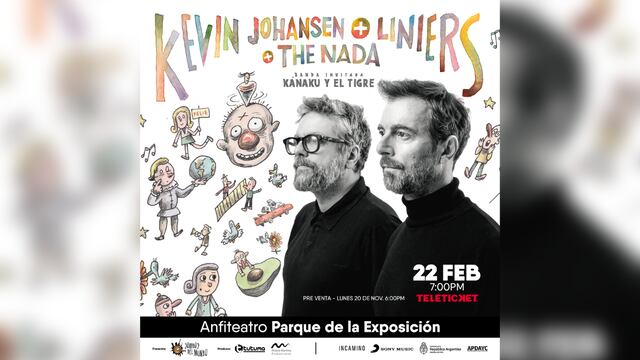 Kevin Johansen y Liniers vuelven a Lima en febrero para show en el Parque de la Exposición