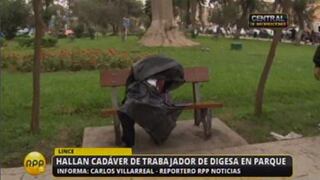 Lince: Trabajador de DIGESA fue encontrado muerto en la banca de un parque [Video]