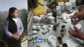 Arequipa: Mujer intenta ingresar 20 mil soles camuflados en rollos de papel higiénico a un penal