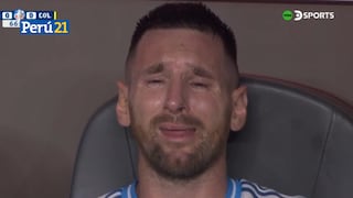 ¡Desconsolado! Lionel Messi rompió en llanto tras salir del partido por una molestia (VIDEO)