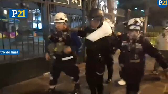 ‘Toma de Lima’: Efectivo policial resultó herido durante manifestaciones | VIDEO
