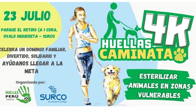 Fundación Huellas Perú organiza caminata para concientizar sobre perritos y gatitos abandonados