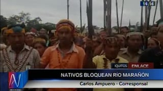 Nativos bloquearon nuevamente el río Marañón en Loreto [Video]