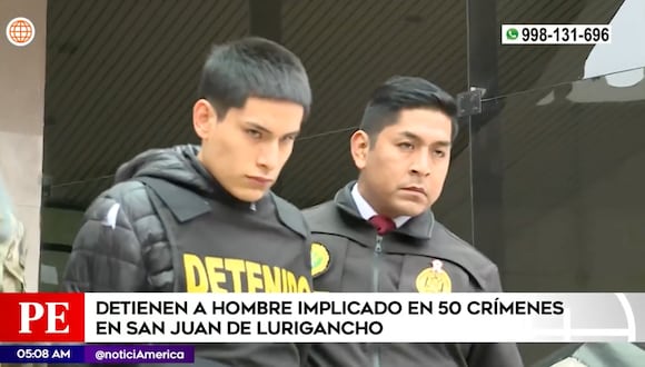 La Policía Nacional capturó a Aldair Francisco Hurtado (21) vinculado a 50 casos de sicariato.
