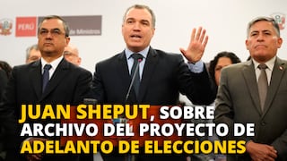 Juan Sheput, sobre el archivo del proyecto de adelanto de elecciones