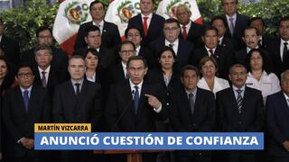 Presidente Vizcarra anunció cuestión de confianza por reformas políticas