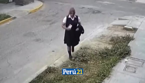 Policía intervino hombre que se hacía pasar por alumna de colegio en Trujillo. (Foto: Captura Panamericana)
