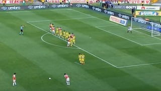 El espectacular gol de Diego Guastavino de tiro libre en la Liga Águila [VIDEO]