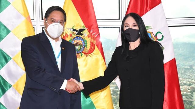 Canciller peruana se reunió con el presidente de Bolivia, Luis Arce, en La Paz