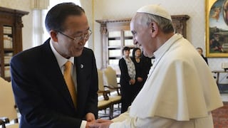 Francisco y Ban Ki-moon hablan de crisis en Siria y tensión entre Coreas