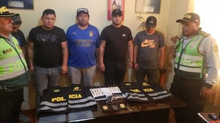 Arequipa: capturan a cinco con arma y chalecos de la Policía