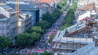 Hungría: masiva manifestación contra apertura de universidad de China en Budapest  [FOTOS]