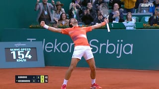 Djokovic remontó, pasó a semifinales del ATP de Belgrado y celebró efusivamente [VIDEO]