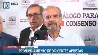 Apristas sobre declaraciones de Villanueva: “Penalmente son responsables de la muerte de Alan García”