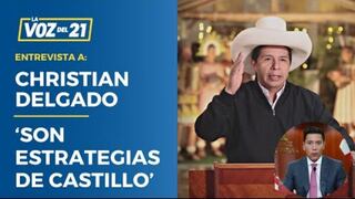 Christian Delgado: ‘Son estrategias de Castillo’