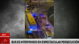 Bus de transporte público fue intervenido tras espectacular persecución en San Isidro [VIDEO]