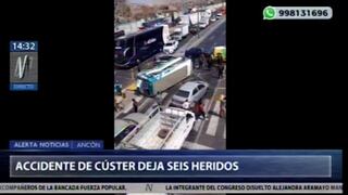 Santa Rosa: Volcadura de cúster dejó seis heridos en la Panamericana Norte [VIDEO]