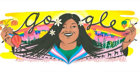 Diana Sacayán es homenajeada en un doodle. (Foto: Google)