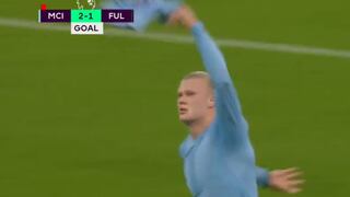 Victoria agónica: gol de Erling Haaland para el 2-1 de Manchester City sobre Fulham