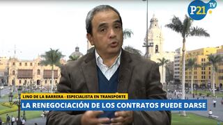 Lino de la Barrera: La renegociación de los contratos puede darse"