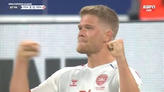 Dinamarca sorprende a Francia: gol de Cornelius para el 2-1 de los daneses [VIDEO]