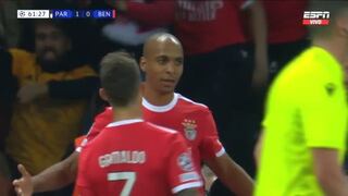 PSG vs. Benfica: así fue el gol de Joao Mário para el 1-1 del cuadro portugués [VIDEO]