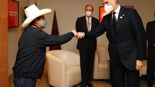 Rey de España Felipe VI se reunió con el presidente electo Pedro Castillo en San Borja