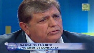 Alan García cree que gabinete de Ana Jara debe "reestructurarse"