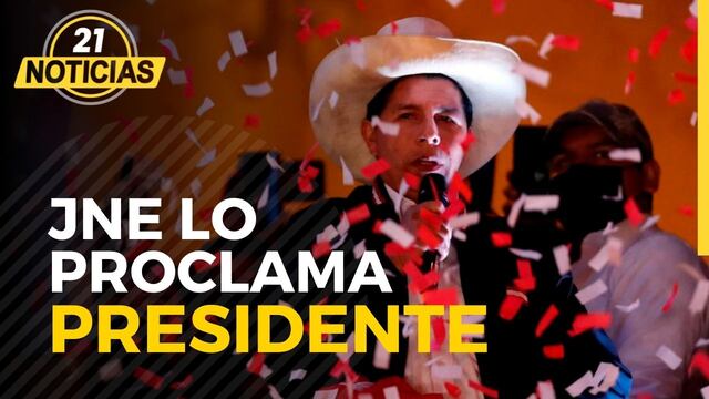 El JNE proclama a Pedro Castillo presidente electo