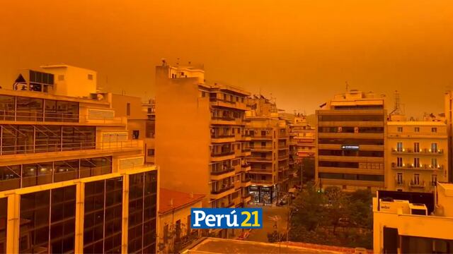 Grecia: Mira la impactante tormenta de arena del Sahara que tiñe de naranja el cielo | VIDEO
