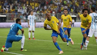 Brasil venció 1-0 a Argentina en el último minuto en amistoso internacional