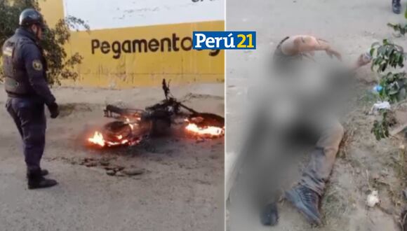 Vecinos queman vivo a delincuente en Trujillo. (Composición)