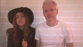 Lady Gaga visita a Julian Assange