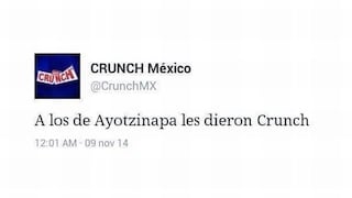 México: Marca de chocolates Crunch se burló del crimen de 43 estudiantes