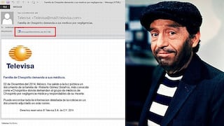 ‘Chespirito’: Cuidado con virus escondido en falso mail sobre Gómez Bolaños