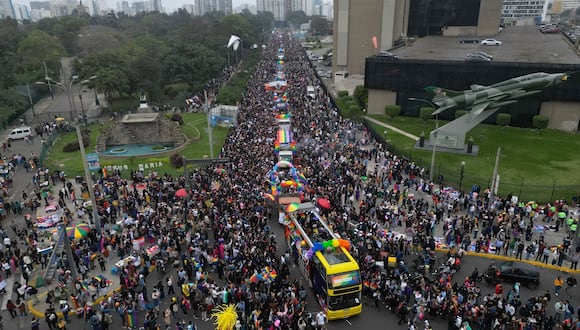 Así se vivió la Marcha del Orgullo LGTBIQ en las calles de Centro de Lima. Foto: Joel alonzo/@photo.gec