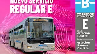Metropolitano contará con nuevo servicio regular E desde el lunes 30 de enero