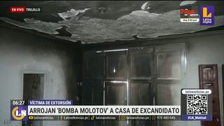 Trujillo: Extorsionadores lanzan bomba molotov en casa de empresario y excandidato