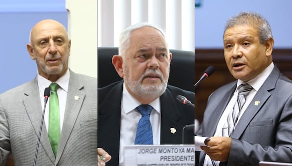 José Cueto, Jorge Montoya y Javier Padilla se negaban a alejarse de la bancada pese a su dimisión al partido Renovación Popular. (Foto: Congreso)