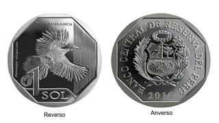 BCR pone en circulación nueva moneda de S/ 1 alusiva a la pava aliblanca