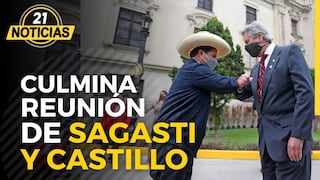 Presidente Sagasti mantuvo encuentro con presidente electo Castillo