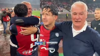 ¡Inconsolable! Gianluca Lapadula se despidió de su entrenador llorando (VIDEO)