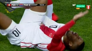 Mira el pisotón que recibió Jefferson Farfán en amistosoPerú vs. Paraguay [VIDEO]