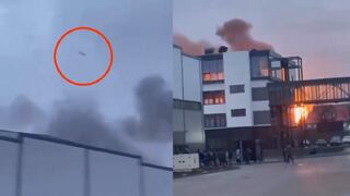 El momento preciso que un misil ruso explota contra un aeropuerto ucraniano [VIDEO]