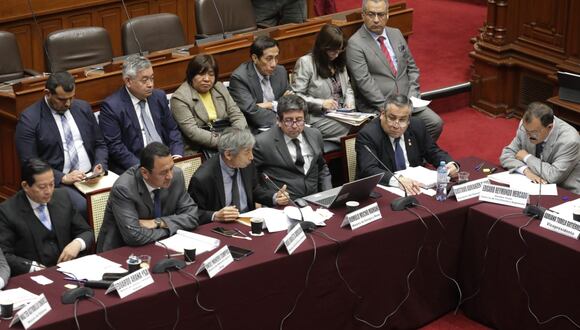 Ministros sustentan en el Congreso el pedido para delegación de facultades. (Foto: Anthony Niño de Guzmán/ @photo.gec)