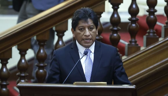 Josué Gutiérrez presentó su proyecto el viernes 20 buscando el apoyo de Perú Libre a través de Waldemar Cerrón. (Foto: Congreso)