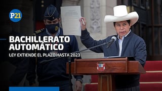 Pedro Castillo promulgó ley que amplía bachillerato automático hasta 2023