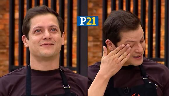 Gino Pesaressi lloro tras escuchar las palabras de aliento de su hija Gia (Captura: Latina TV)