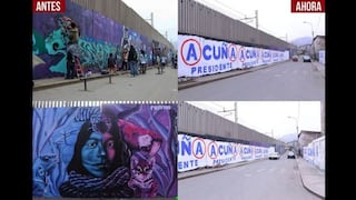 César Acuña: Presuntos trabajadores de su partido habrían borrado propaganda en murales de Villa María del Triunfo